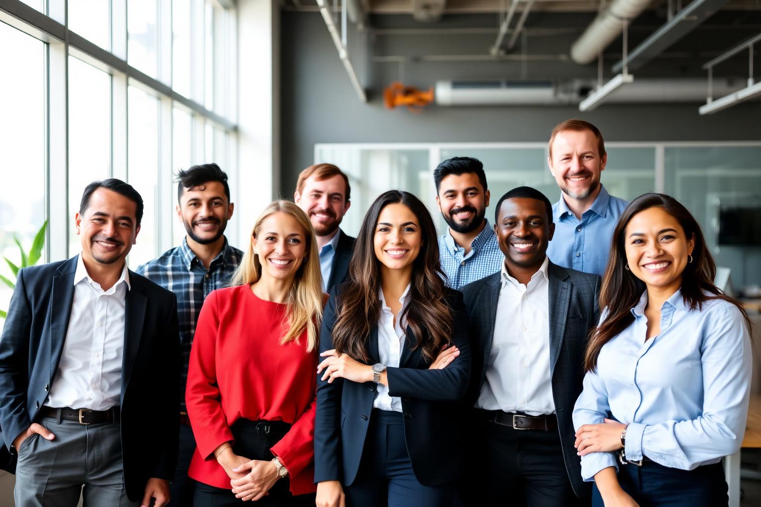 Equipe Zarin reunida no escritório