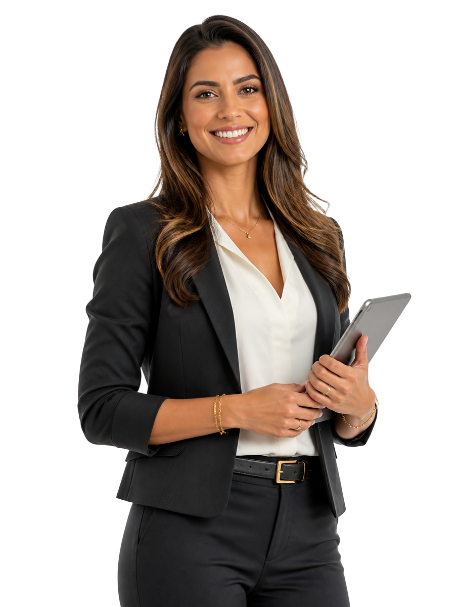 Consultora comercial Zarin pronta para atender